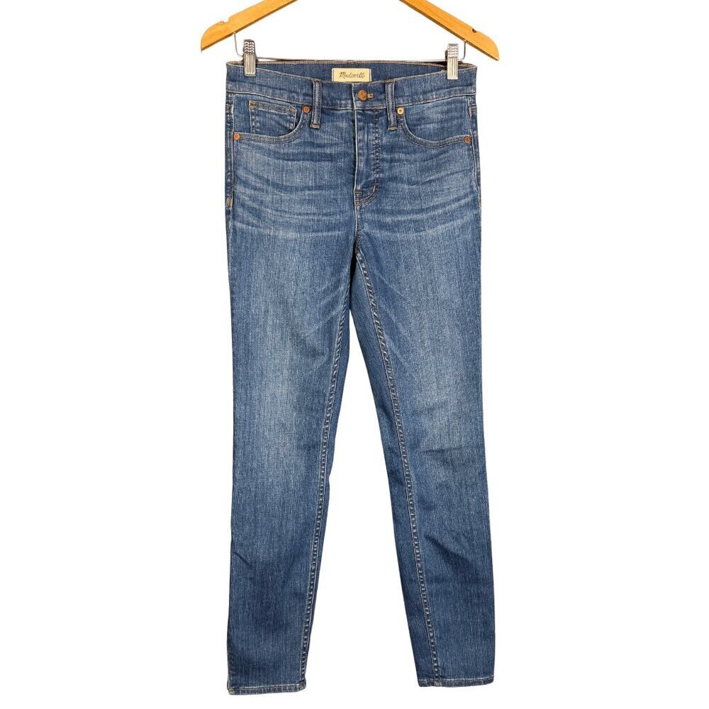 Madewell 9” High Rise Skinny Jeans Medium Wash Blue Denim Size 27